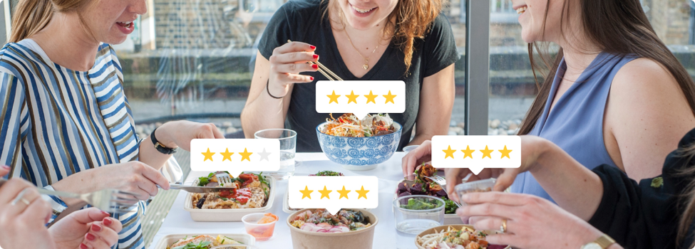 Feedr provides a ratings system for all its meals